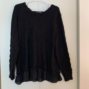 Peplum Sweater with crocheted details